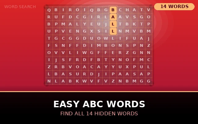 Easy ABC Words Grid