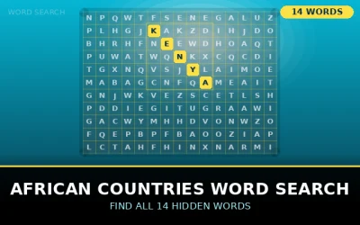 African Countries Word Search Word Search Puzzle