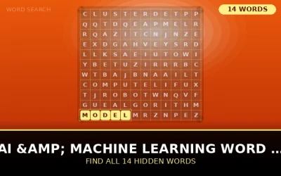 AI and Machine Learning Word Search Word Search Puzzle