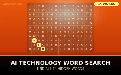 AI Technology Word Search Word Search Puzzle