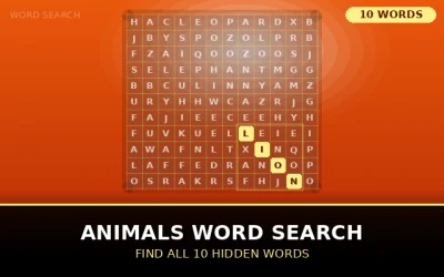 Animals Word Search Word Search Puzzle