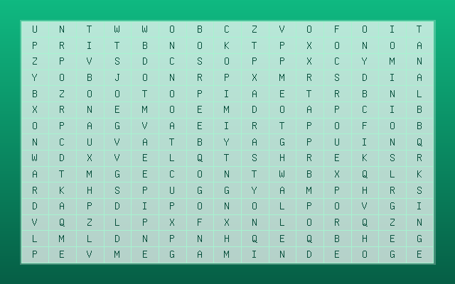 Animated Movies Word Search Grid