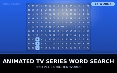 Animated TV Series Word Search Word Search Puzzle