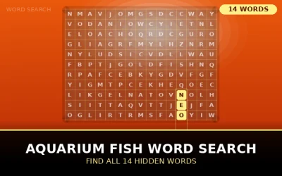 Aquarium Fish Word Search Word Search Puzzle