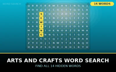 Arts and Crafts Word Search Word Search Puzzle