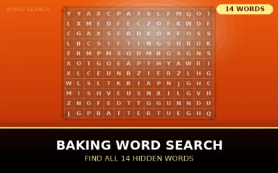 Baking Word Search Word Search Puzzle
