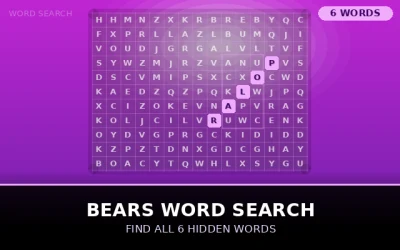 Bears Word Search Word Search Puzzle