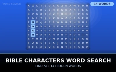 Bible Characters Word Search Word Search Puzzle