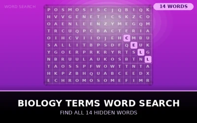 Biology Terms Word Search Word Search Puzzle