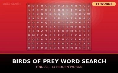 Birds of Prey Word Search Word Search Puzzle