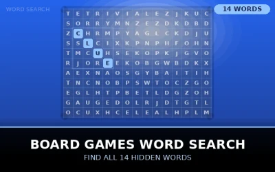 Board Games Word Search Word Search Puzzle