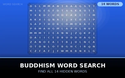 Buddhism Word Search Word Search Puzzle
