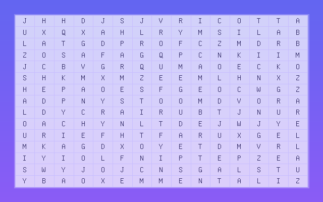 Types of Cheese Word Search Grid