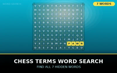 Chess Terms Word Search Word Search Puzzle