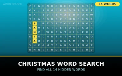 Christmas Word Search Word Search Puzzle