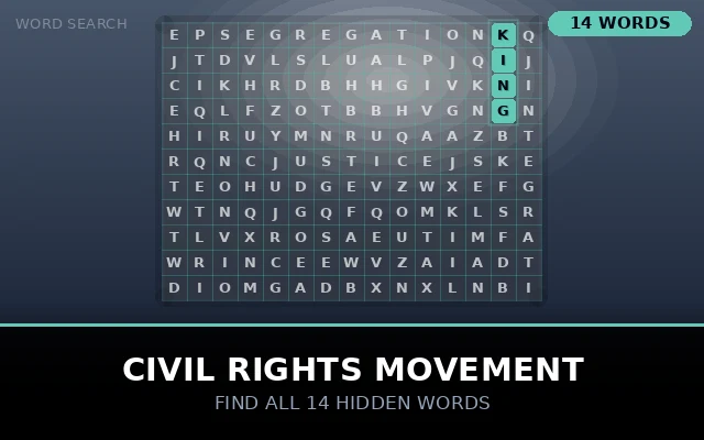 Civil Rights Movement Grid