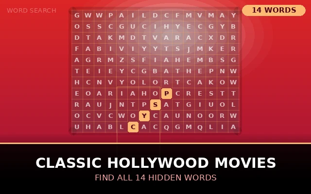 Classic Hollywood Movies Grid