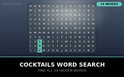 Cocktails Word Search Word Search Puzzle