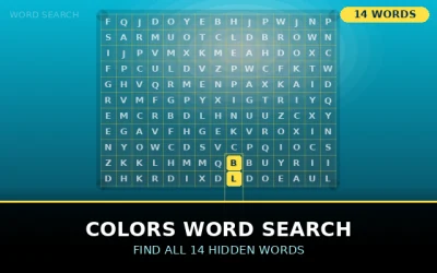 Colors Word Search Word Search Puzzle