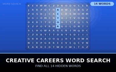 Creative Careers Word Search Word Search Puzzle