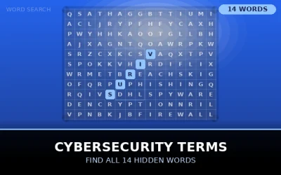 Cybersecurity Terms Word Search Puzzle