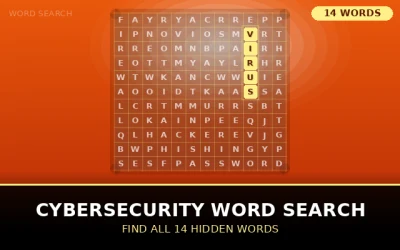 Cybersecurity Word Search Word Search Puzzle
