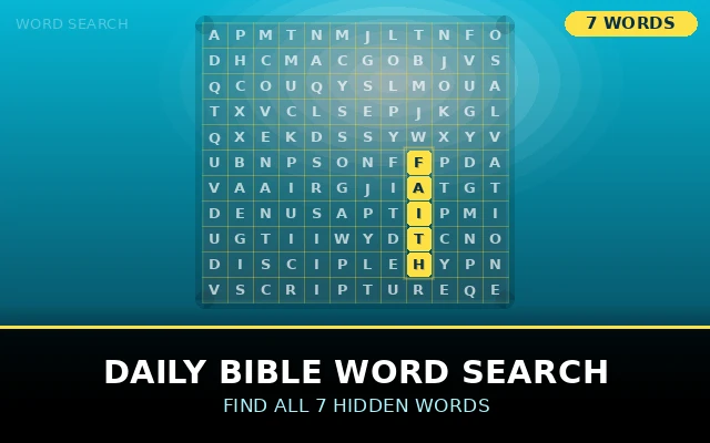 Daily Bible Word Search Grid