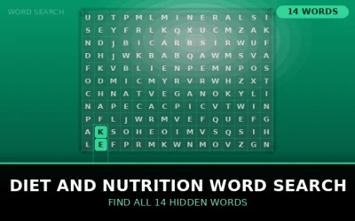 Diet and Nutrition Word Search Word Search Puzzle