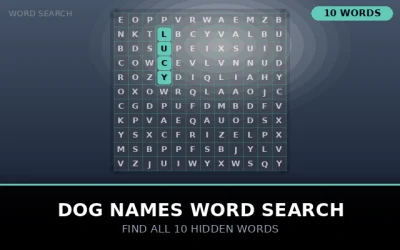 Dog Names Word Search Word Search Puzzle