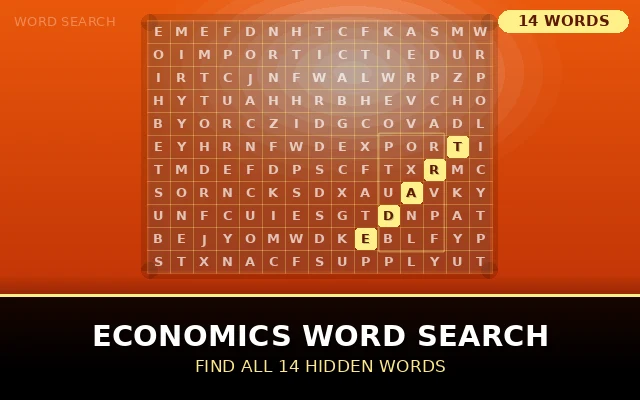 Economics Word Search Grid