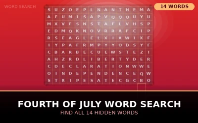 Fourth of July Word Search Word Search Puzzle