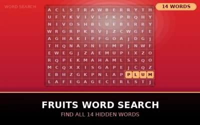 Fruits Word Search Word Search Puzzle