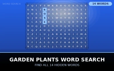 Garden Plants Word Search Word Search Puzzle