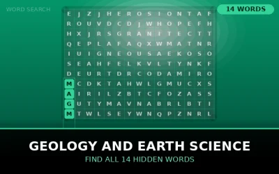 Geology and Earth Science Word Search Puzzle