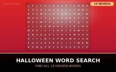 Halloween Word Search Word Search Puzzle