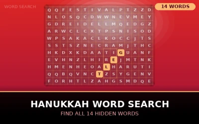 Hanukkah Word Search Word Search Puzzle
