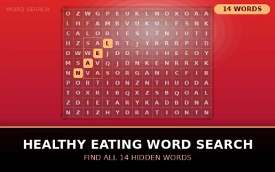 Healthy Eating Word Search Word Search Puzzle