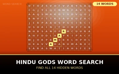 Hindu Gods Word Search Word Search Puzzle