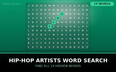 Hip-Hop Artists Word Search Word Search Puzzle