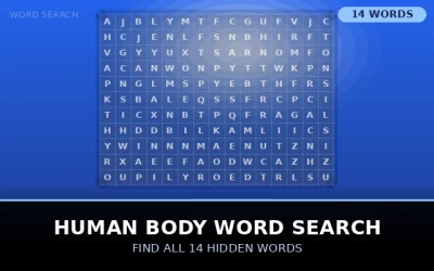 Human Body Word Search Word Search Puzzle
