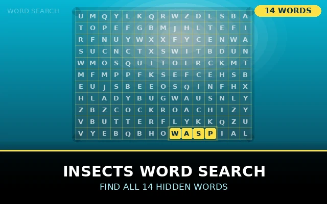 Insects Word Search