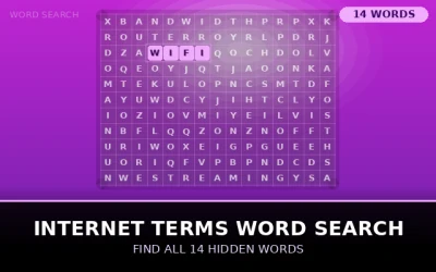 Internet Terms Word Search Word Search Puzzle