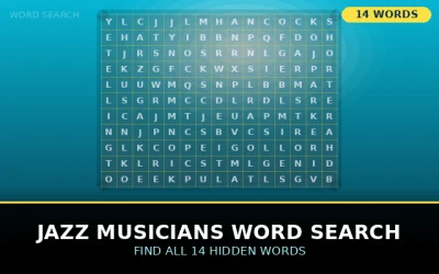Jazz Musicians Word Search Word Search Puzzle