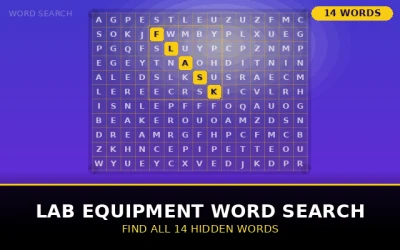 Lab Equipment Word Search Word Search Puzzle