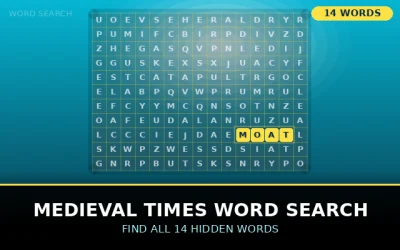 Medieval Times Word Search Word Search Puzzle