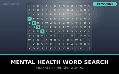 Mental Health Word Search Word Search Puzzle