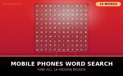 Mobile Phones Word Search Word Search Puzzle