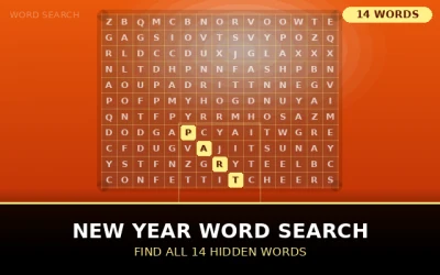 New Year Word Search Word Search Puzzle