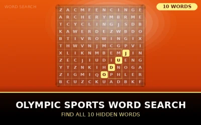 Olympic Sports Word Search Word Search Puzzle