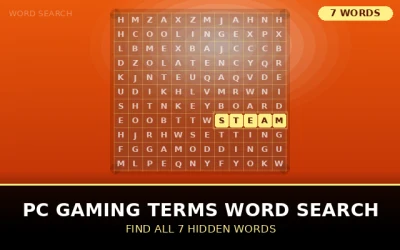 PC Gaming Terms Word Search Word Search Puzzle